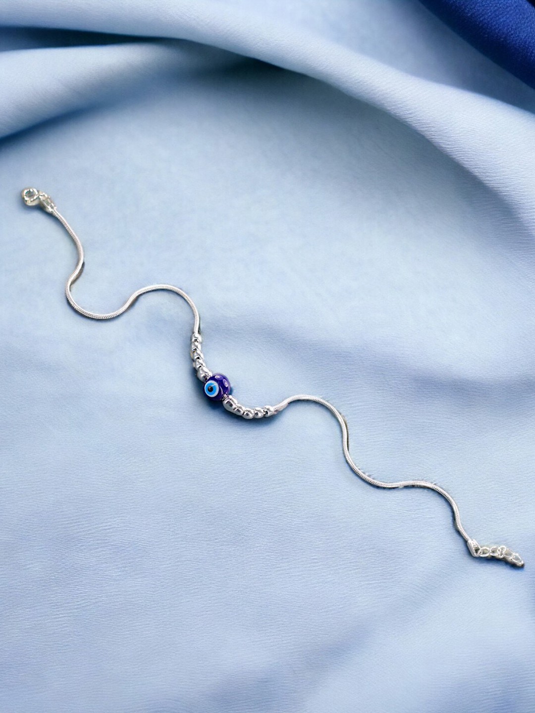 

Taraash 925 Sterling Silver Evil Eye Anklet