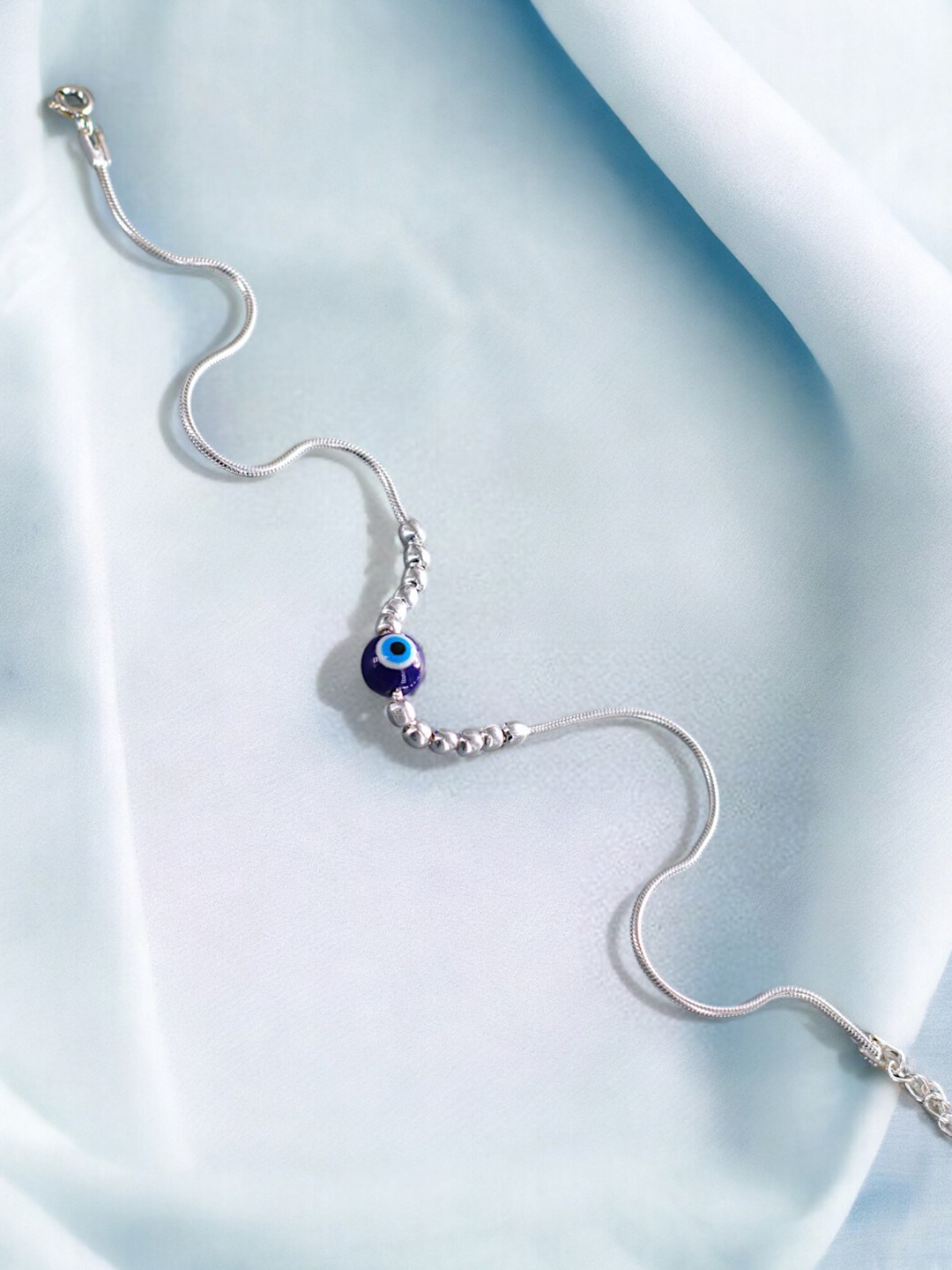 

Taraash 925 Sterling Silver Evil Eye Anklet