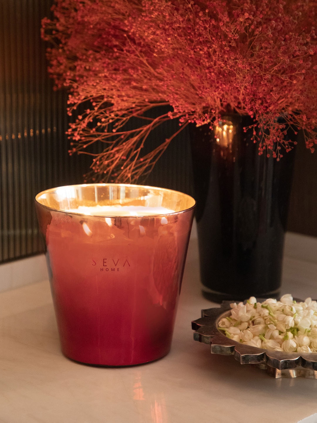 

Seva Home Avante Garde Scented Candle, Rose gold