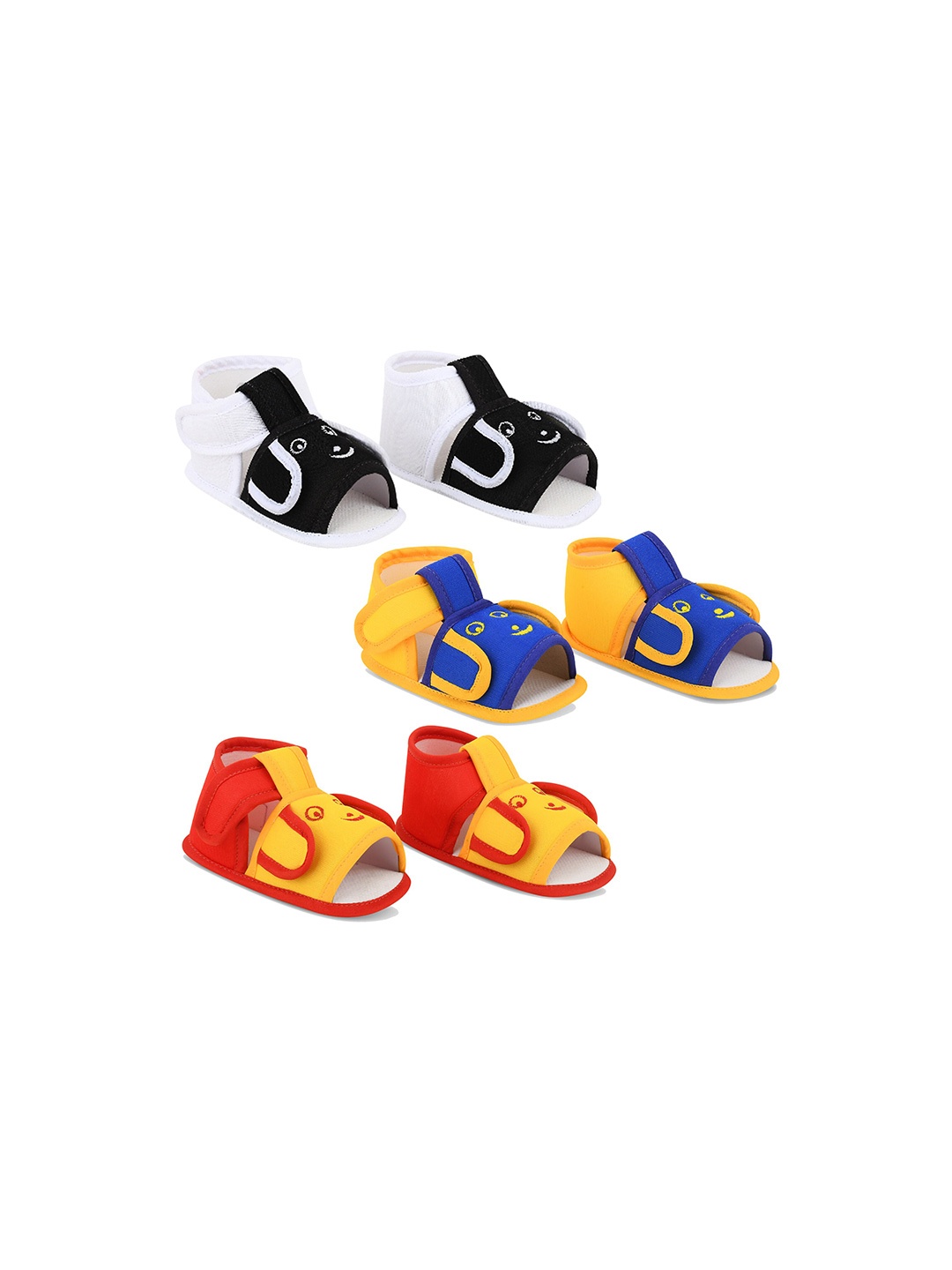 

Smartots Infants Pack Of 3 Cotton Booties, Yellow