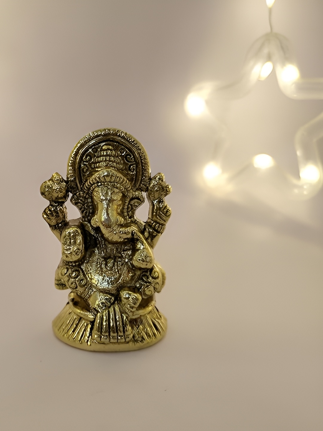 

CraftVatika Gold Toned Brass Religious Idol Decorative Showpiece