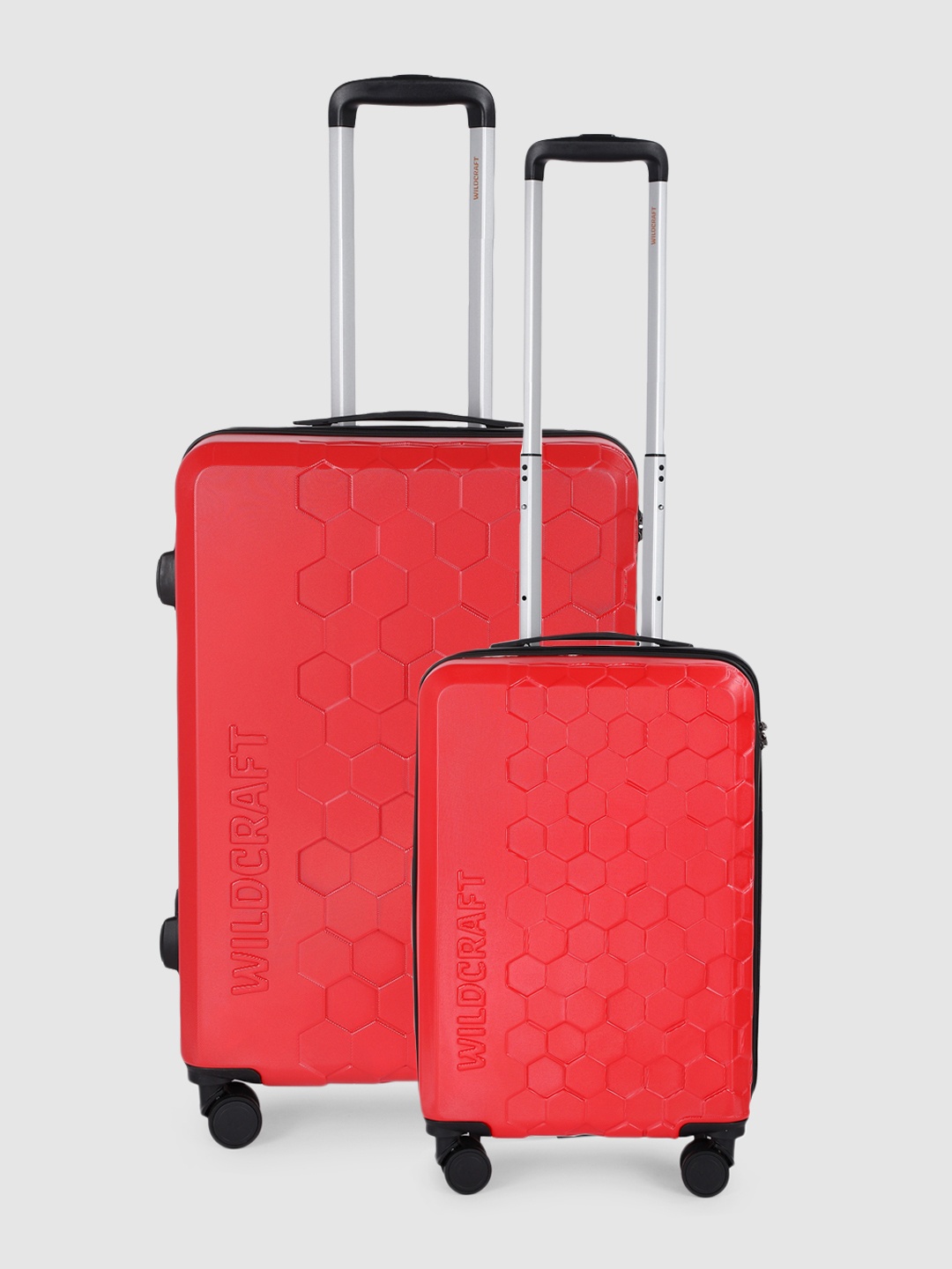 

Wildcraft Set of 2 Pyxis Trolley Suitcases - Cabin & Medium, Red