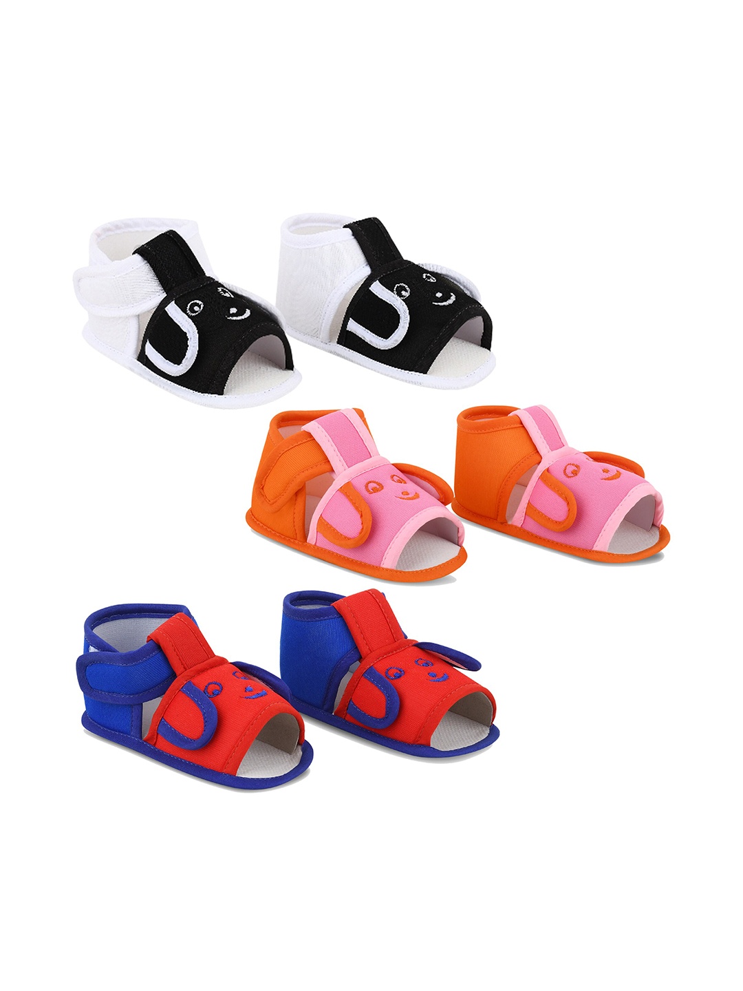 

Smartots Infant Kids Set of 3 Booties, Black