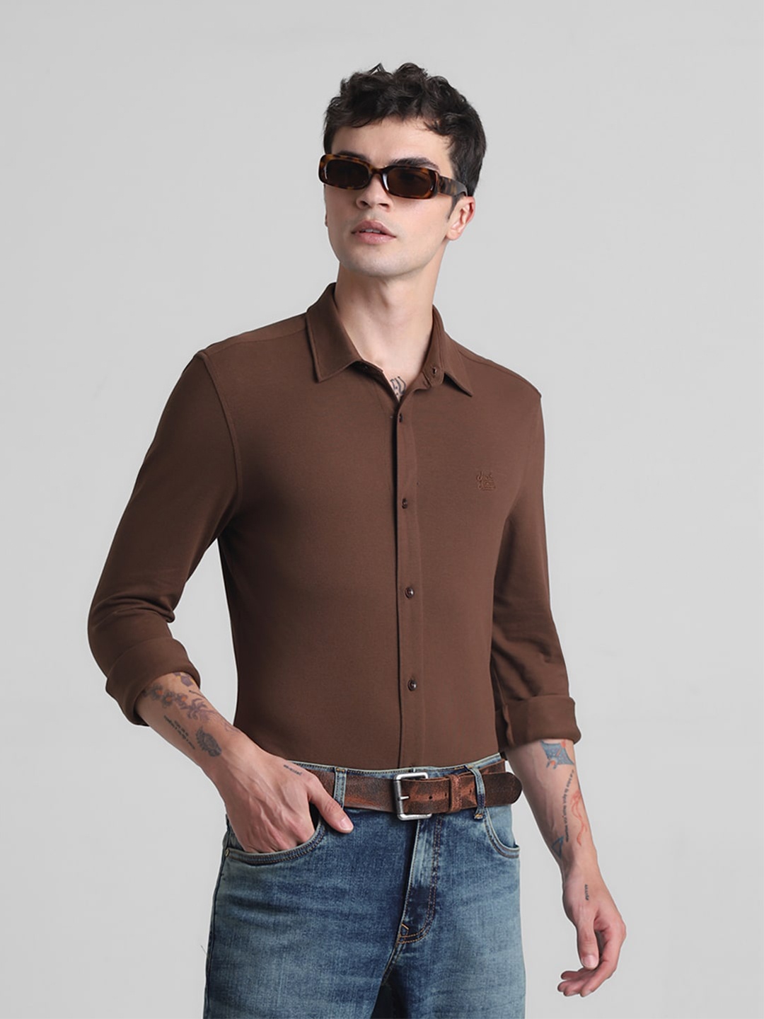 

Jack & Jones Slim Fit Casual Shirt, Brown
