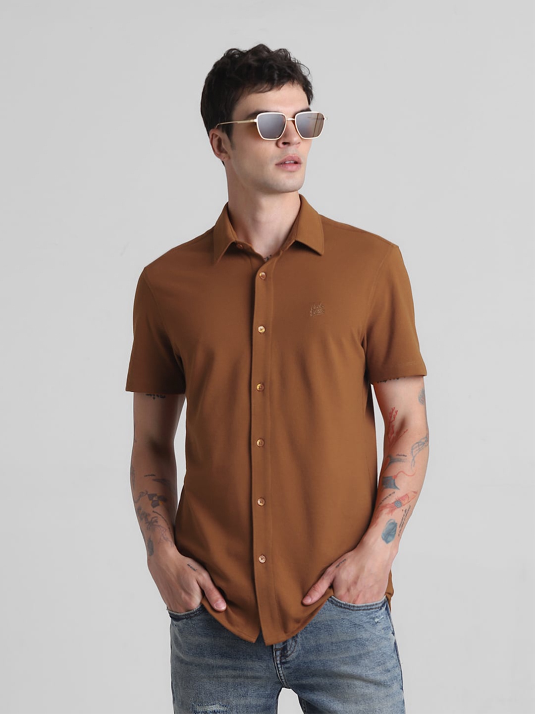 

Jack & Jones Slim Fit Casual Shirt, Brown