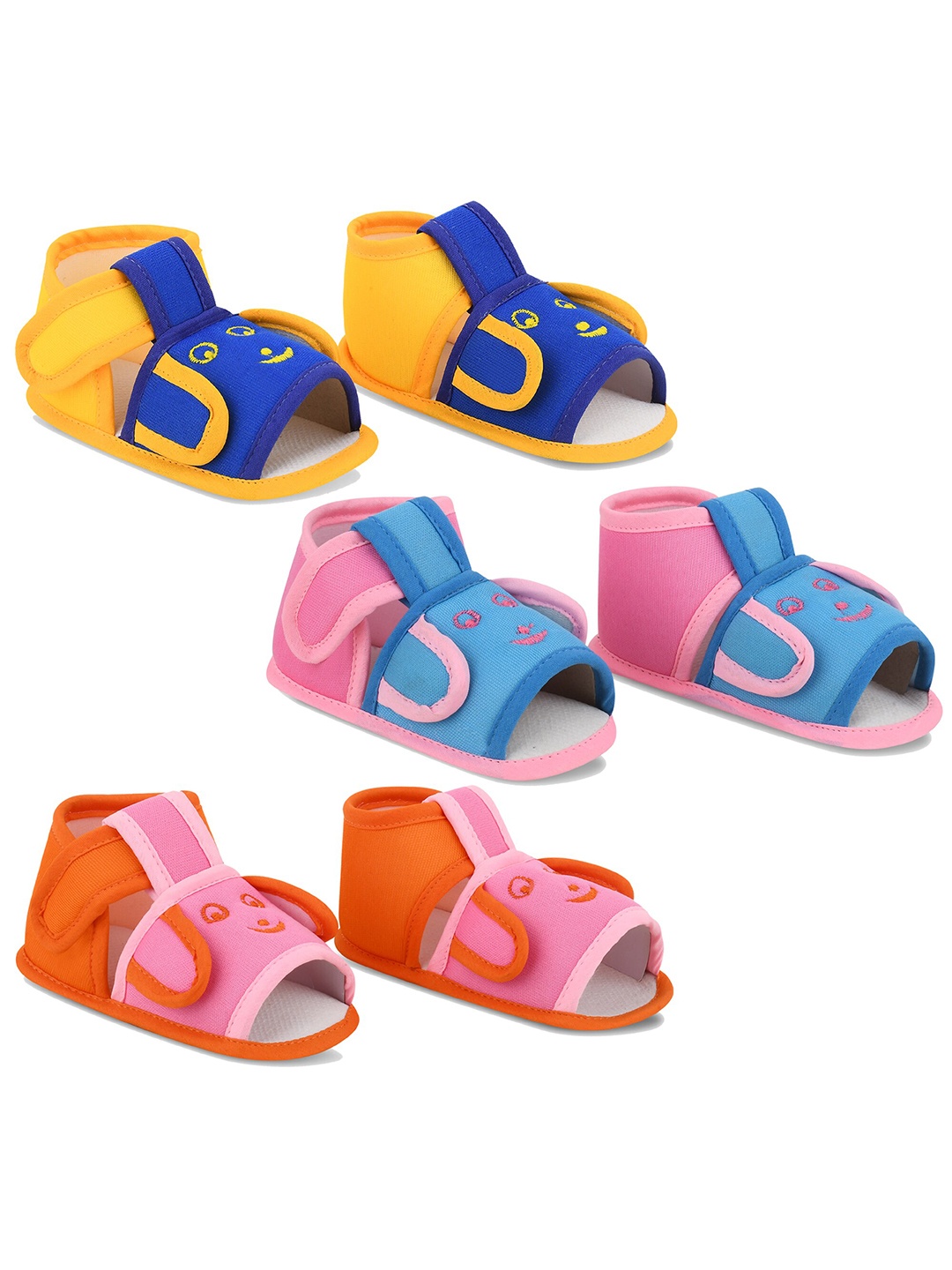 Smartots Infant Kids Set of 3 Booties, Yellow