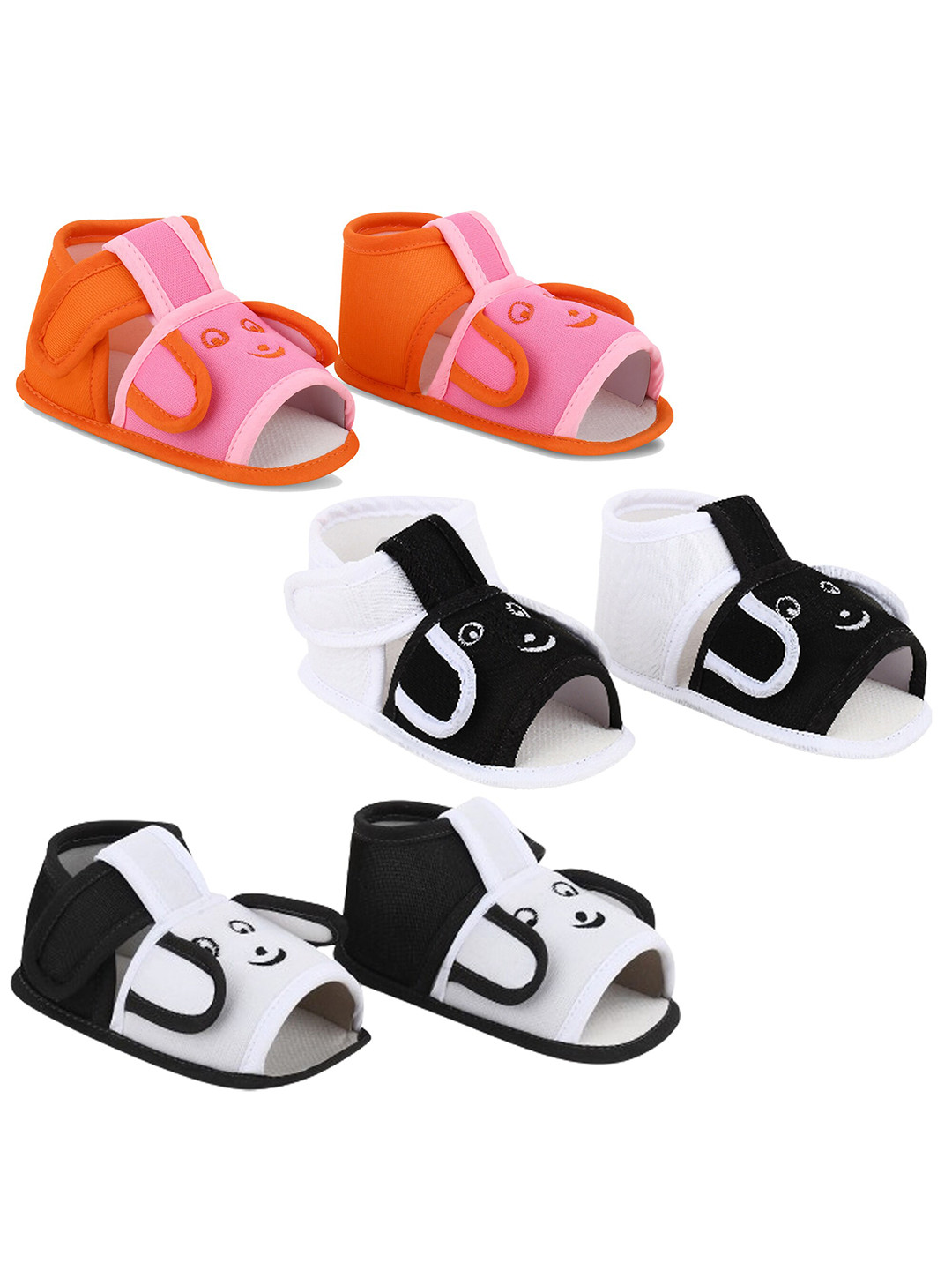 

Smartots Infants Pack Of 3 Cotton Booties, Pink