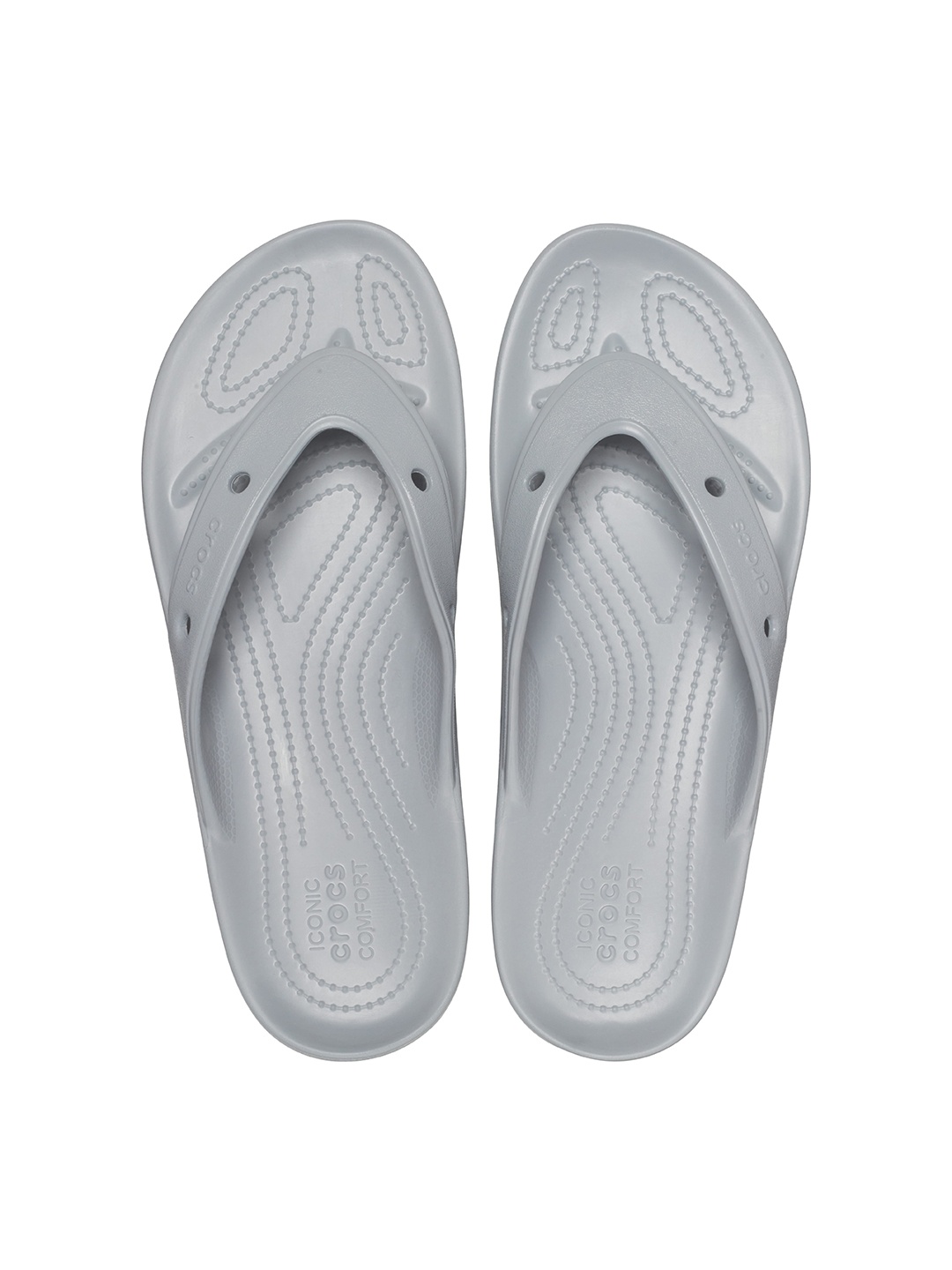 

Crocs Unisex Self Design Croslite Thong Flip-Flops, Grey
