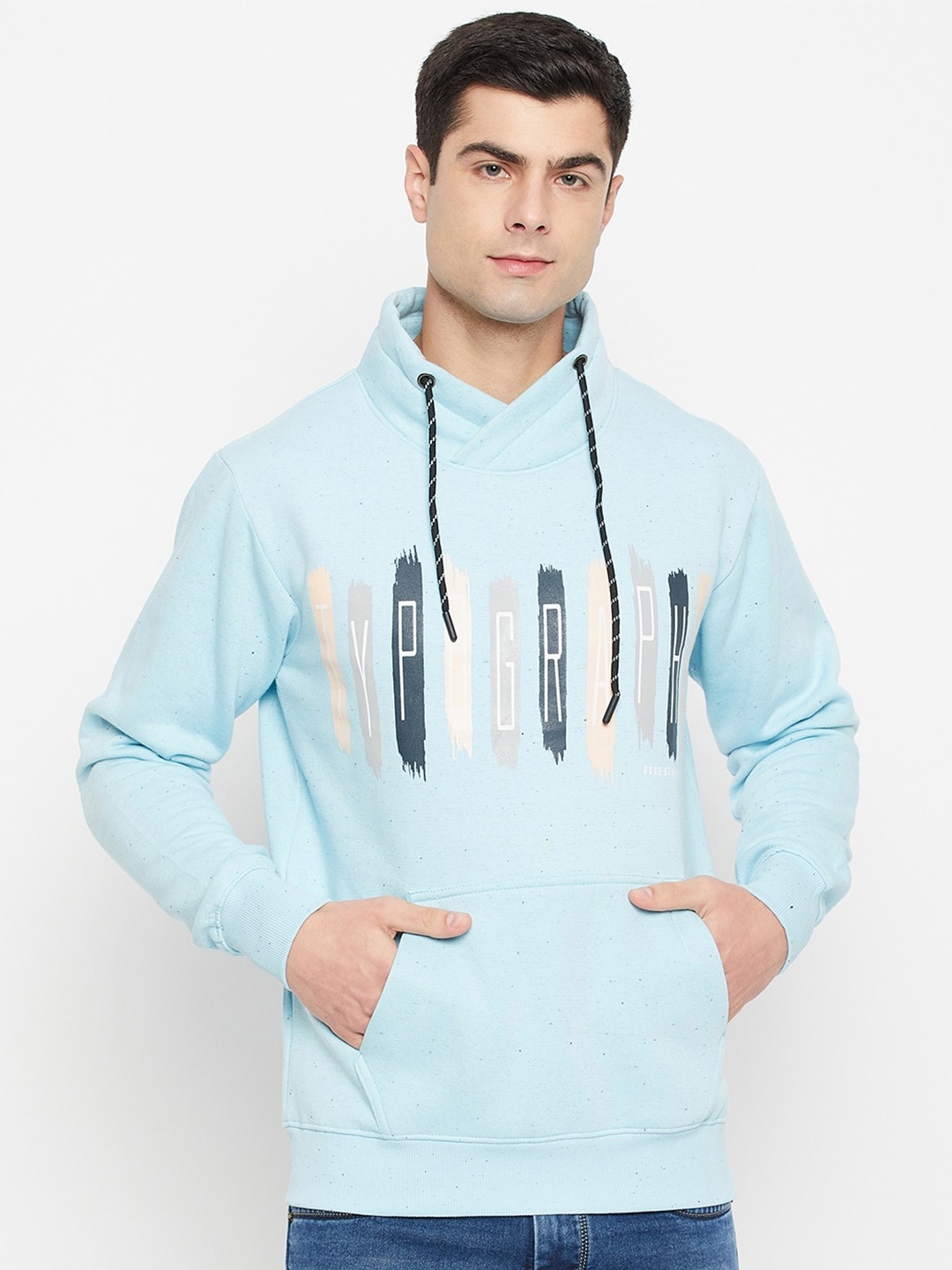 

Duke Typography Printed Pullover Sweatshirt, Blue