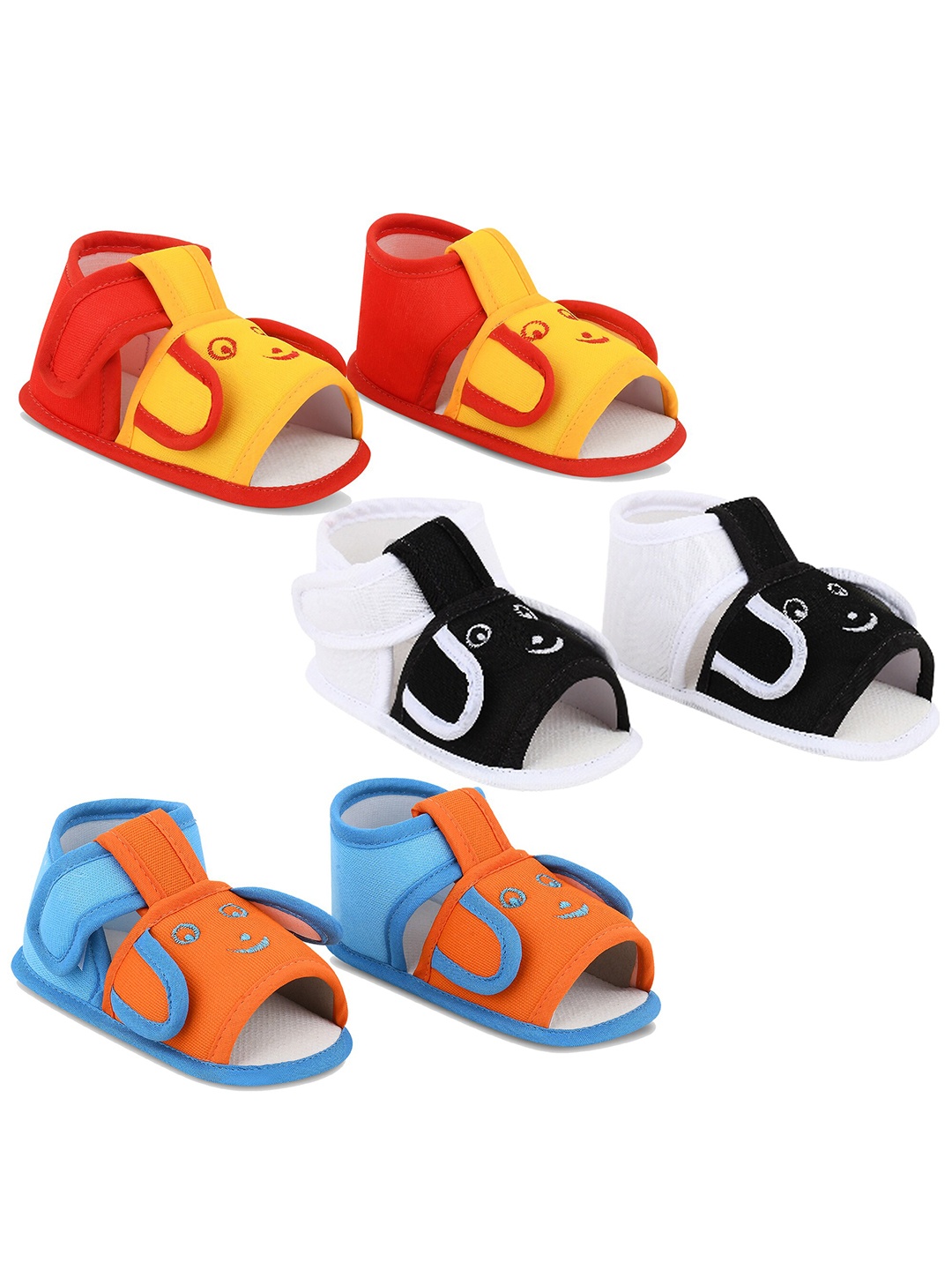 

Smartots Infant Kids Set of 3 Booties, Black