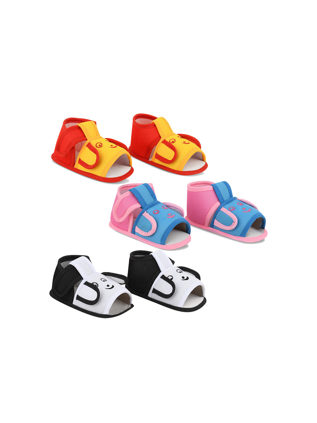 

Smartots Infants Set of 3 Colourblocked Cotton Booties, Yellow