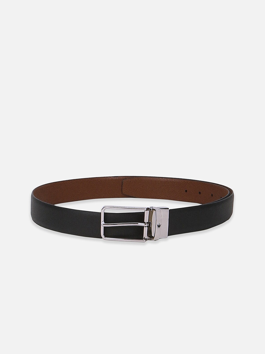 

Louis Philippe Men Leather Formal Belt, Black