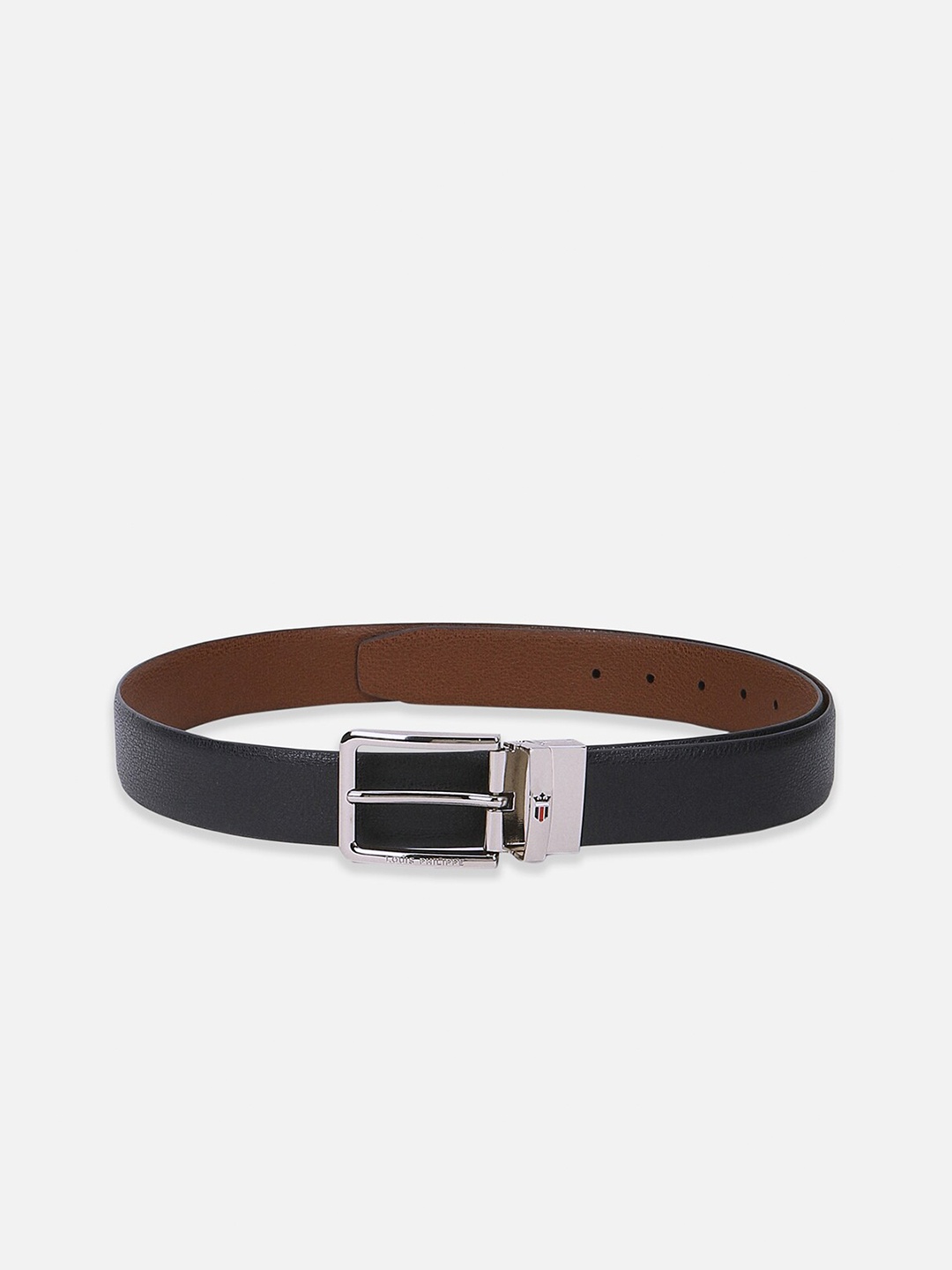 

Louis Philippe Men Textured Leather Formal Belt, Black