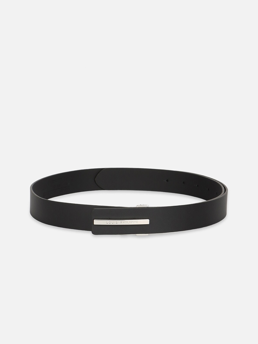 

Louis Philippe Men Leather Formal Belt, Black