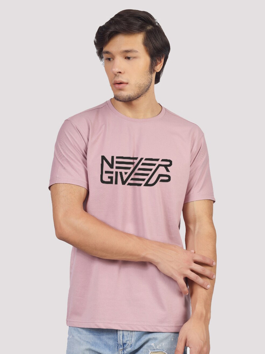 

Greylongg Typography Printed T-shirt, Purple