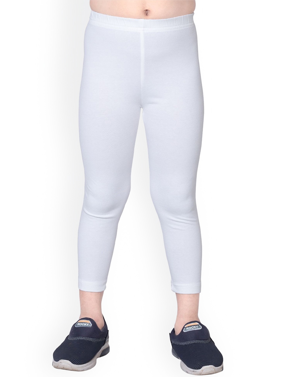 

ONE SKY Girls Mid Rise Three Fourth-Length Leggings, White
