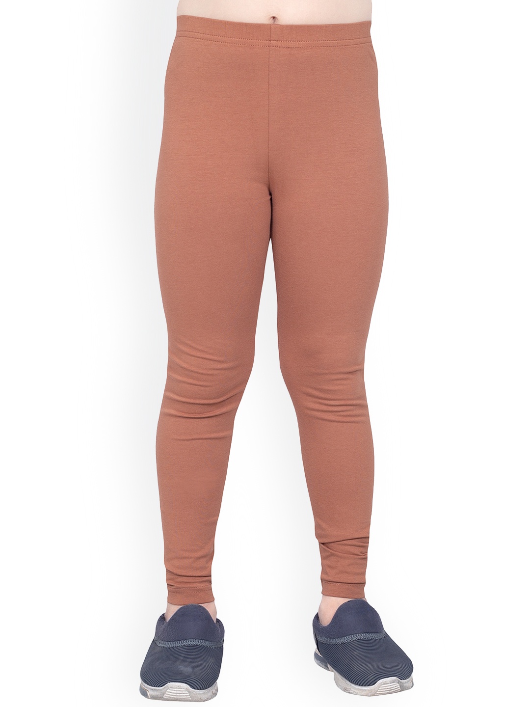 

ONE SKY Girls Churidar Length Leggings, Brown