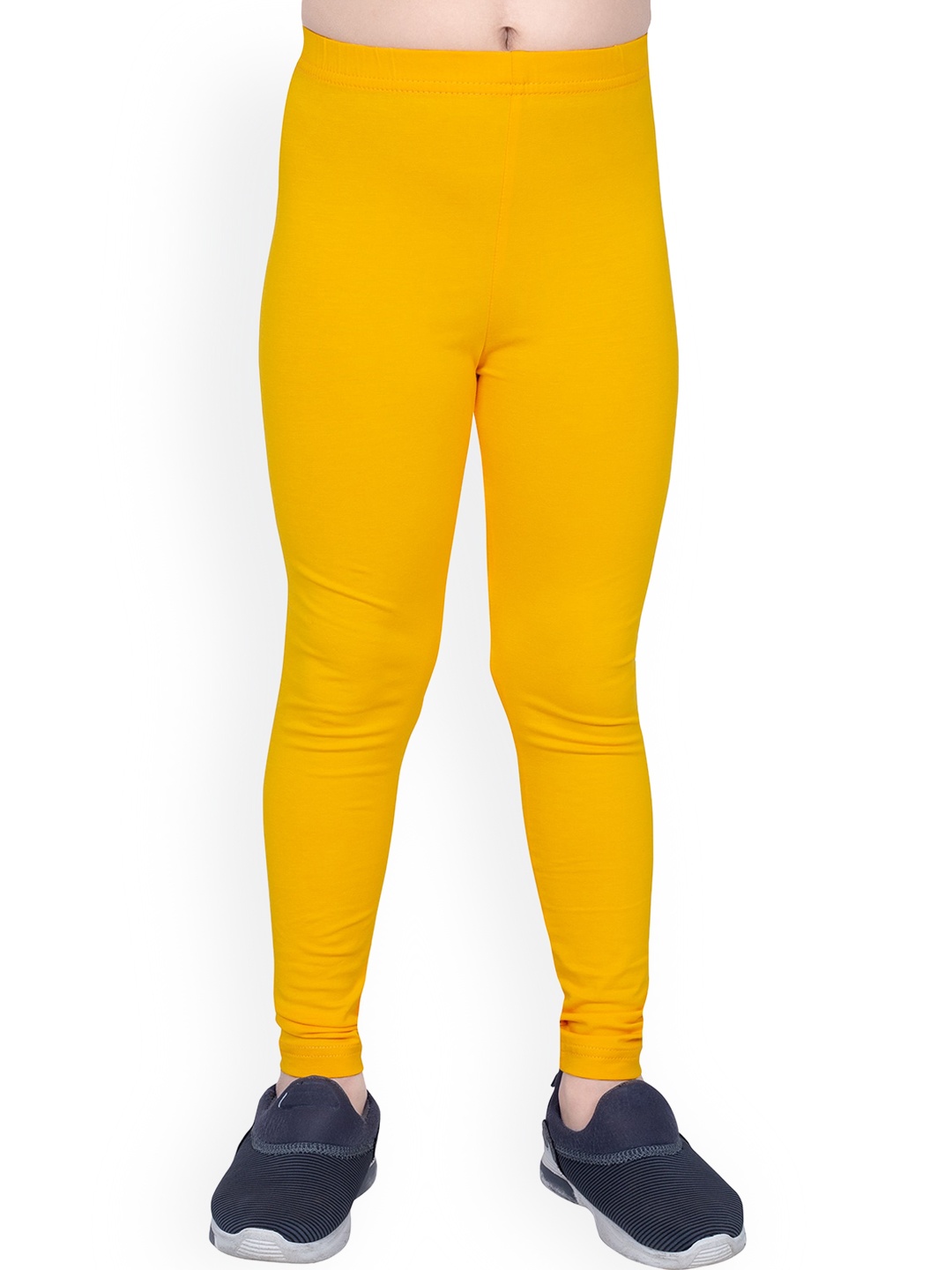 

ONE SKY Girls Churidar Length Leggings, Mustard