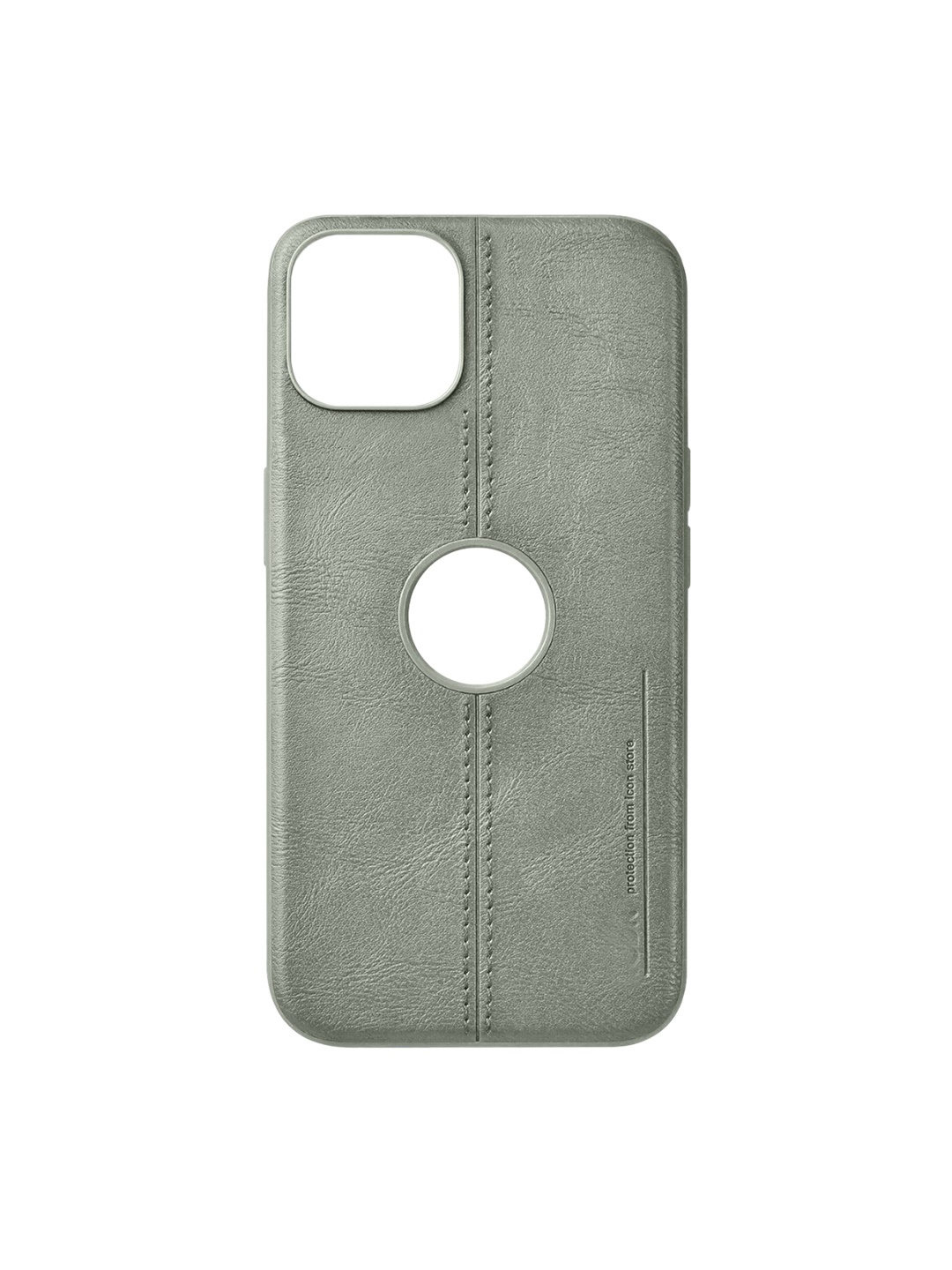 

TREEMODA iPhone 15 Leather Mobile Back Case, Grey