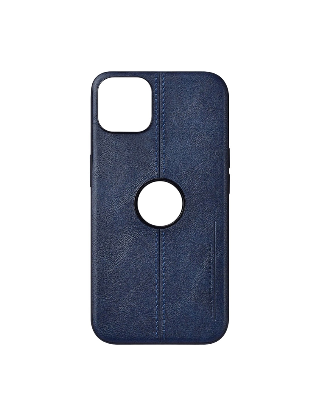 

TREEMODA Leather iPhone 15 Pro Max Back Case Mobile Accessories, Navy blue