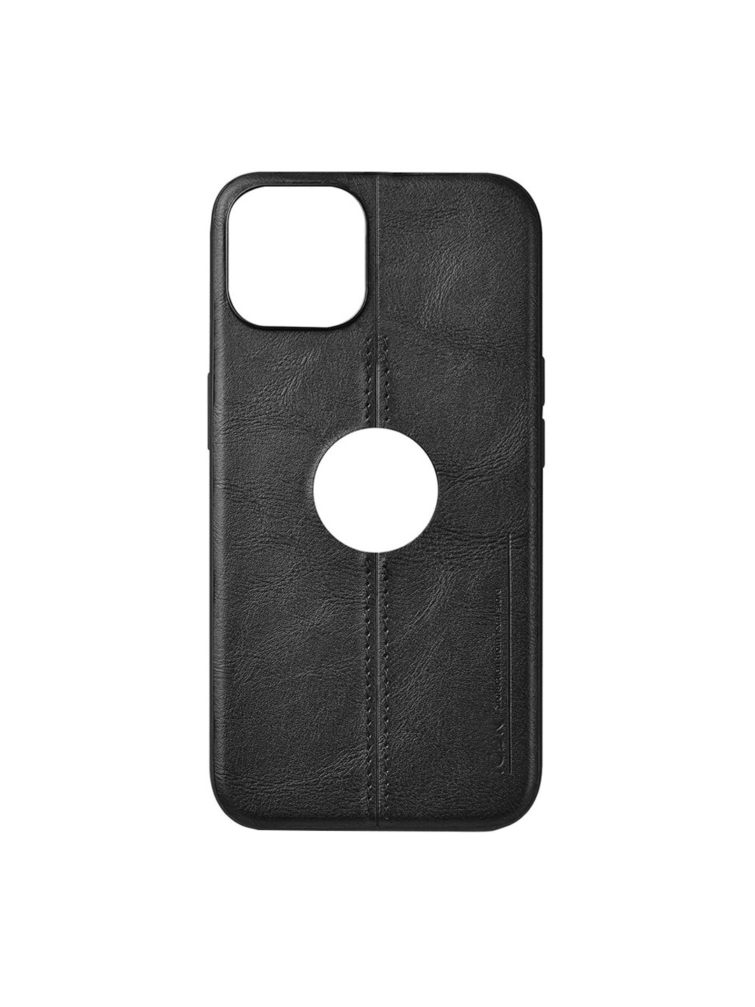 

TREEMODA Leather iPhone 15 Pro Back Case, Black