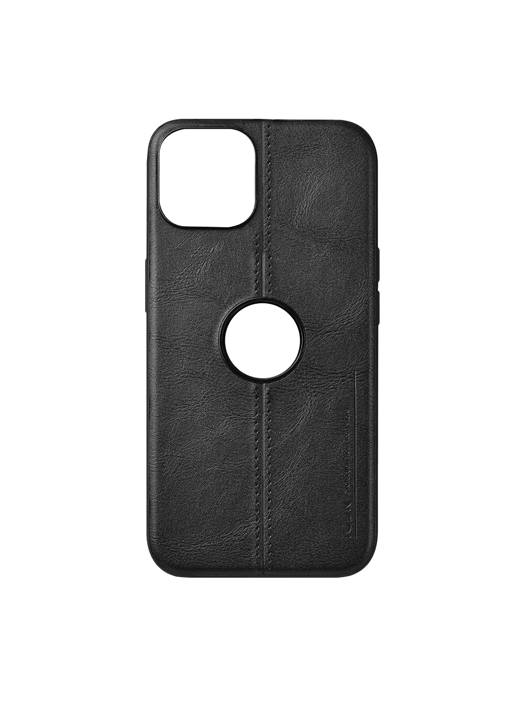 

TREEMODA iPhone 15 Leather Back Case, Black
