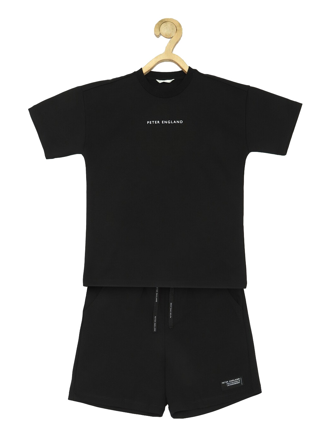 

Peter England Boys T-shirt With Shorts, Black