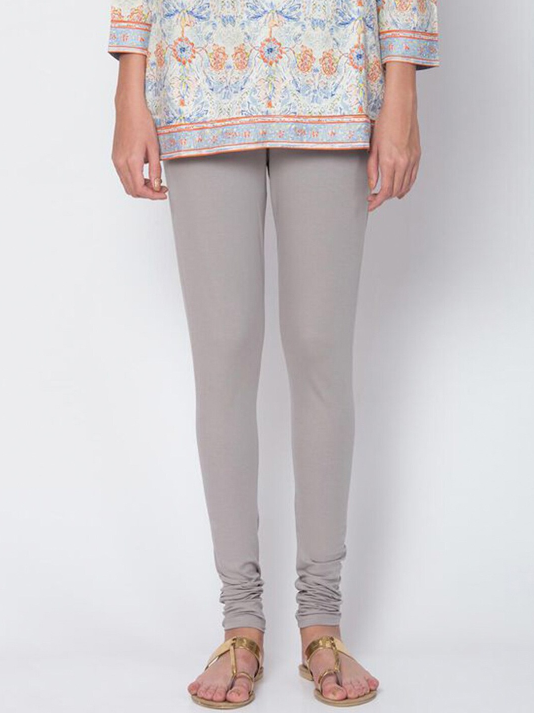 

Biba Mid Rise Churidar Length Leggings, Grey