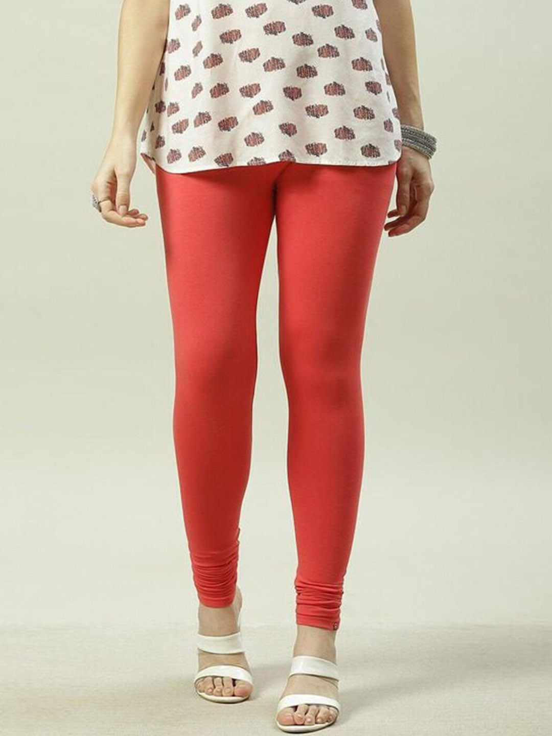 

Biba Churidar-Length Leggings, Red