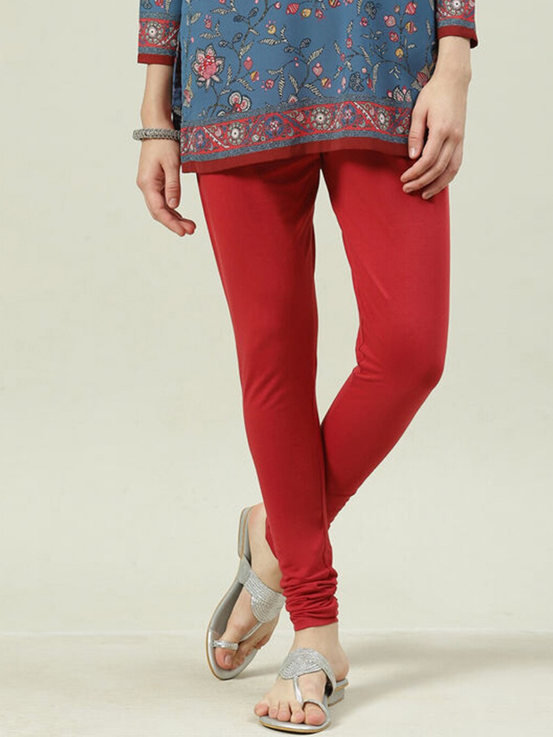 

Biba Churidar-Length Leggings, Red