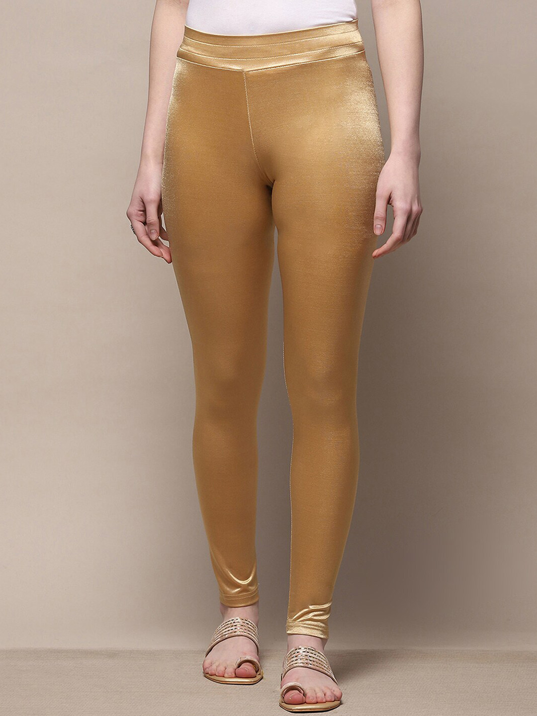 

Biba Knitted Ankle Length Leggings, Gold