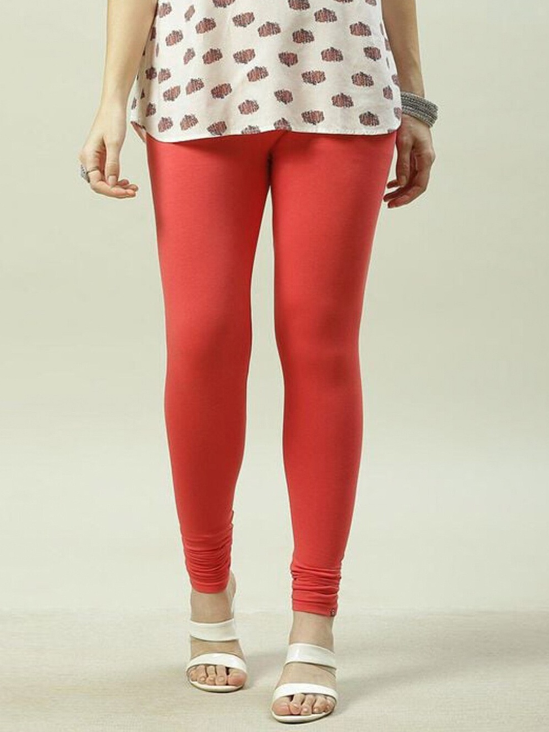 

Biba Churidar-Length Leggings, Red