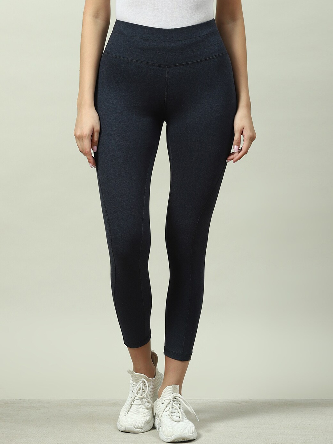 

Biba Women High-Rise Cropped Tights, Blue