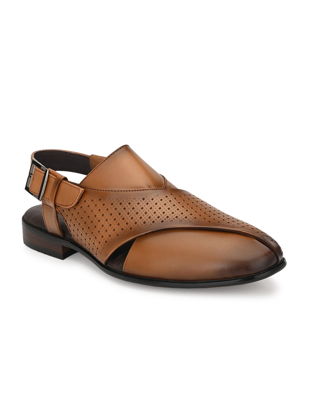 

Egoss Men Leather Shoe-Style Sandals, Tan