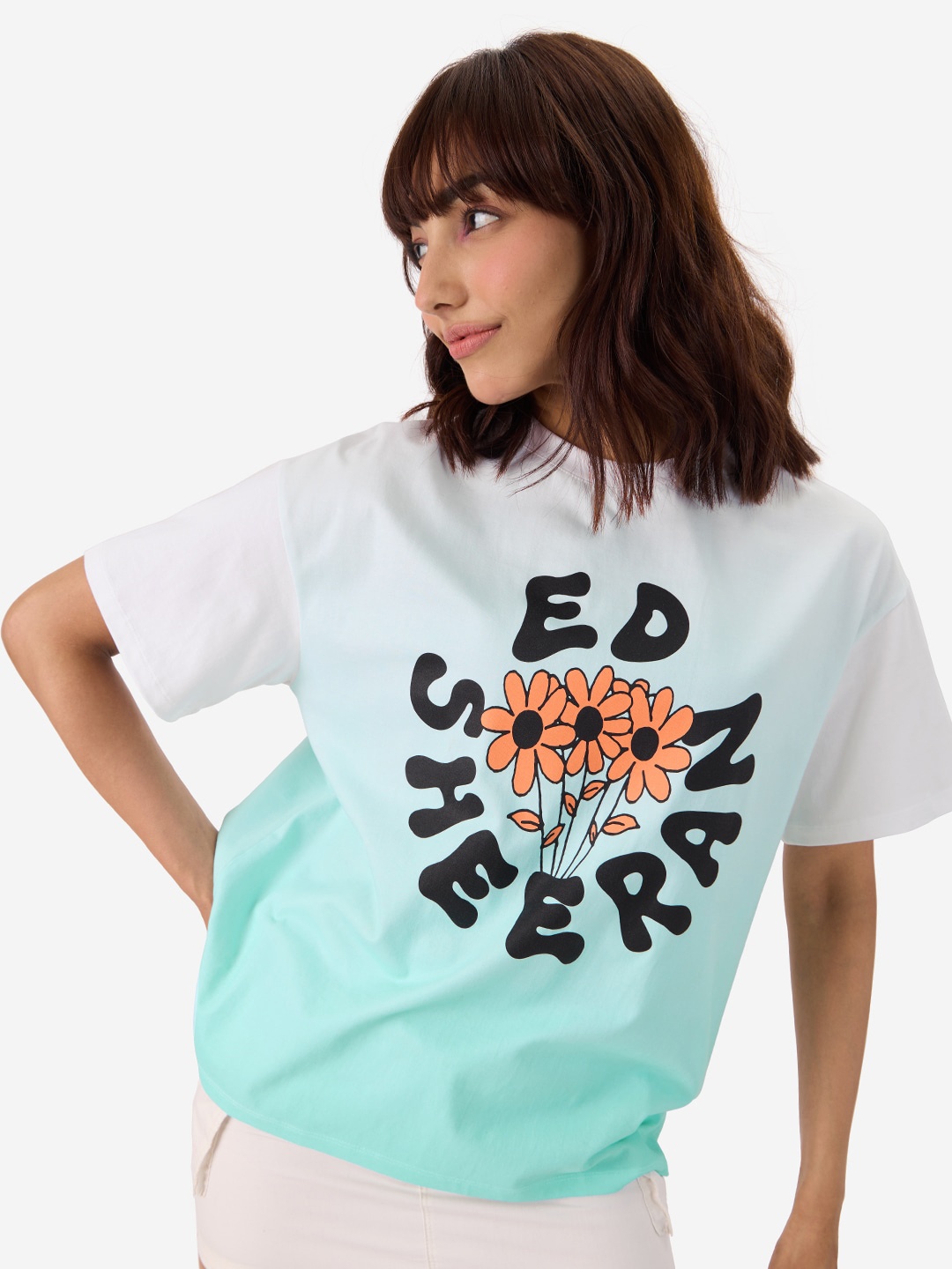 

The Souled Store Women Ed Sheeran Fan Tshirt, Blue