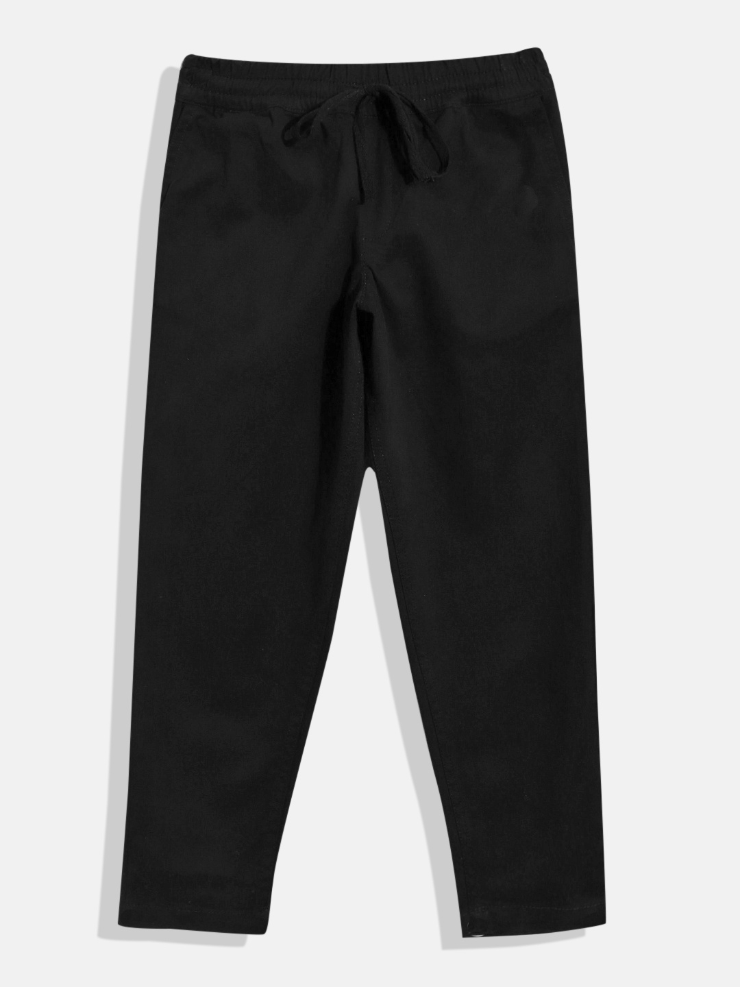 

Rue Collection Boys Mid-Rise Pure Cotton Joggers, Black