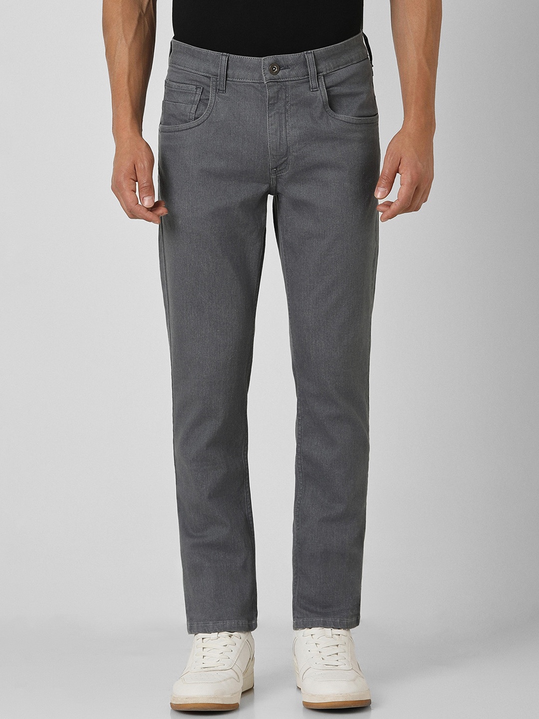 

VAN HEUSEN DENIM LABS Men Slim Fit Clean Look Stretchable Jeans, Grey