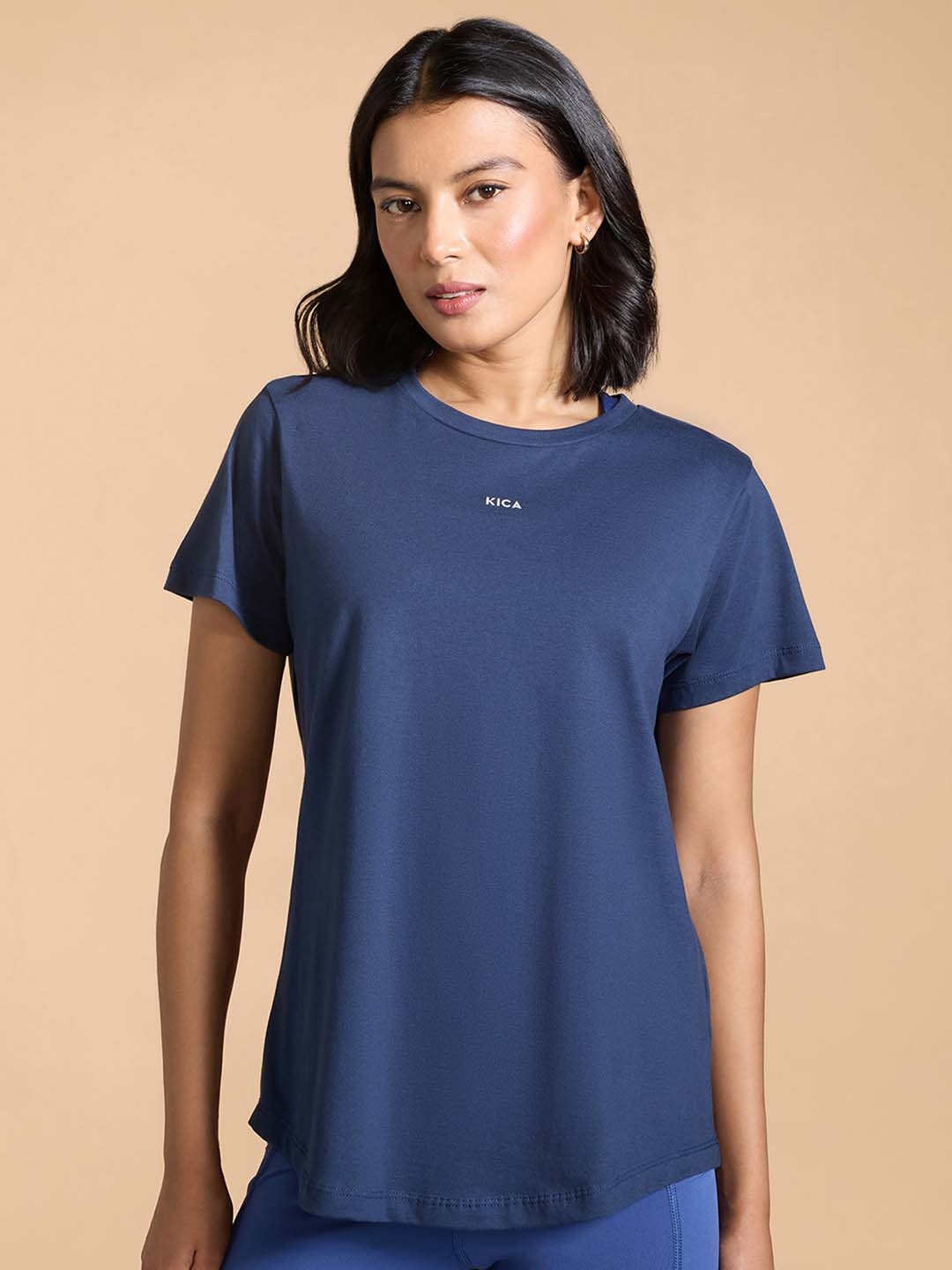 

KICA Short Sleeves Cotton Top, Navy blue