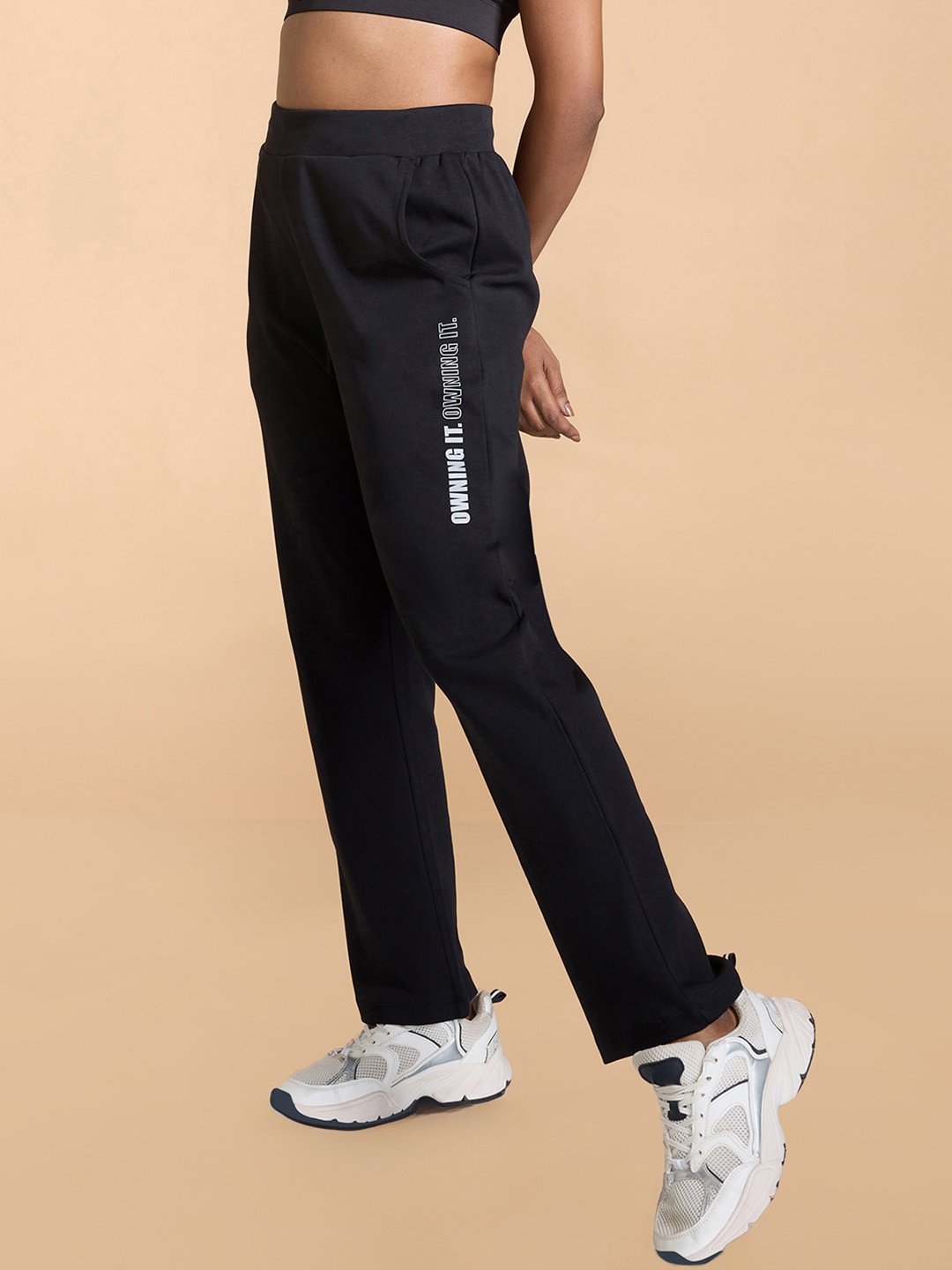 

KICA Evolve Collection Women Straight-Fit Mid-Rise Track Pants, Black
