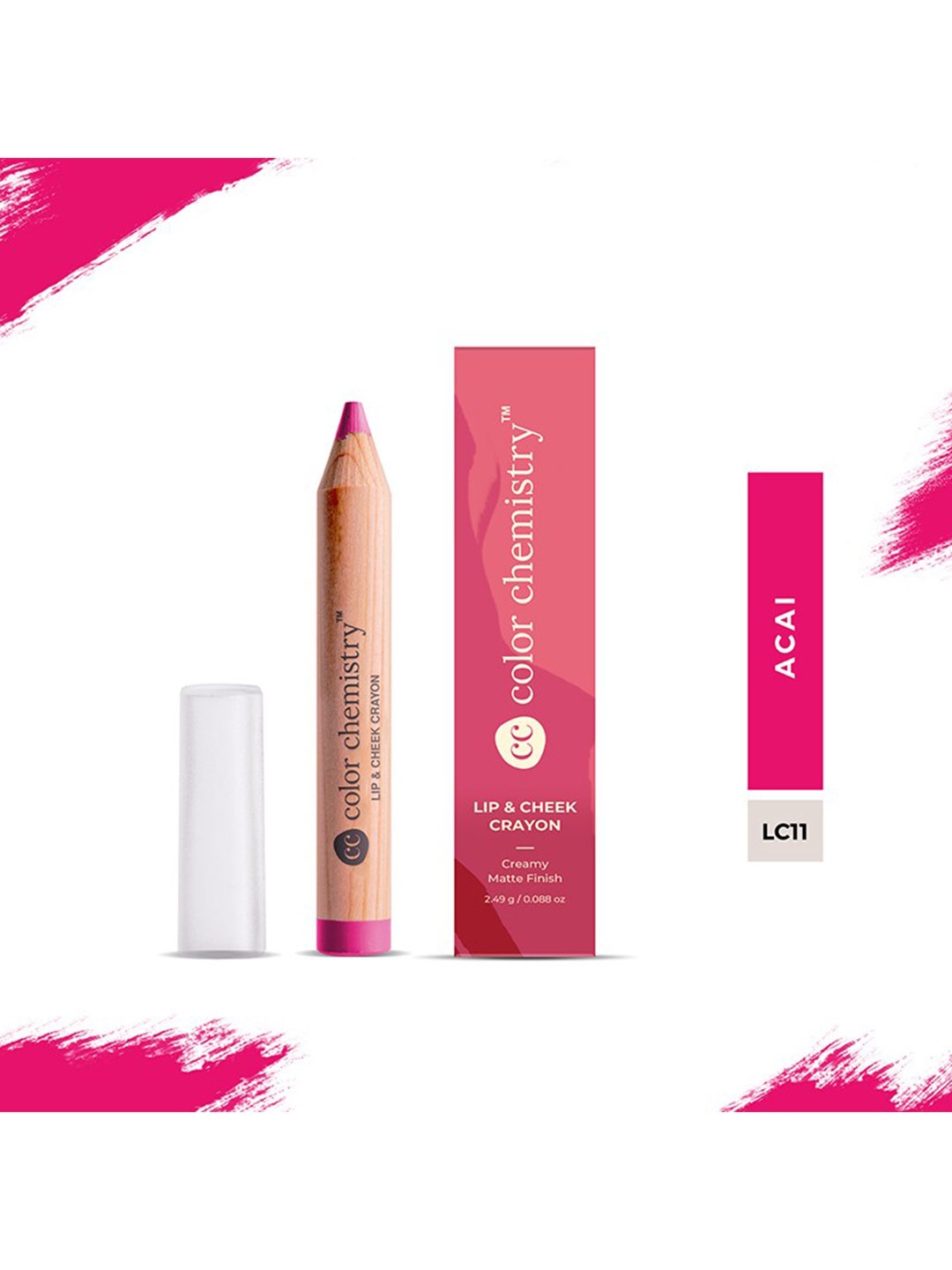

Juicy Chemistry Creamy Matte Lip & Cheek Crayon - 2.49g - Acai 11, Pink
