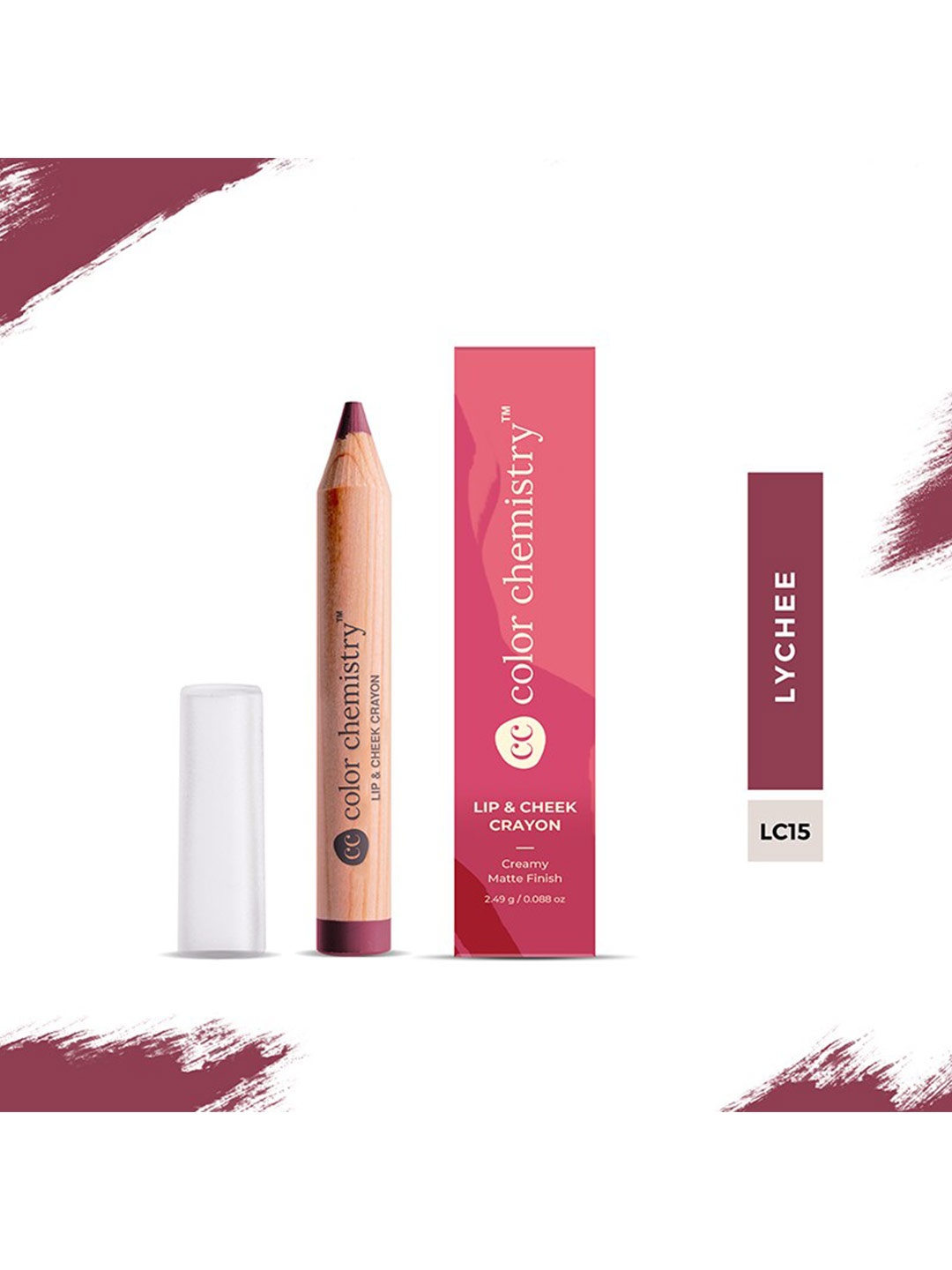 

Juicy Chemistry Creamy Matte Lip & Cheek Crayon - 2.49g - Lychee 15, Purple