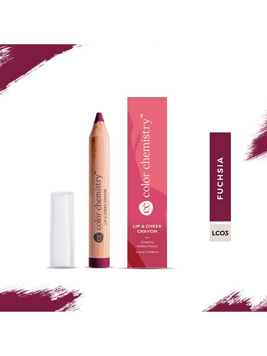 

Juicy Chemistry Creamy Matte Lip & Cheek Crayon - 2.49g - Fuchsia 03