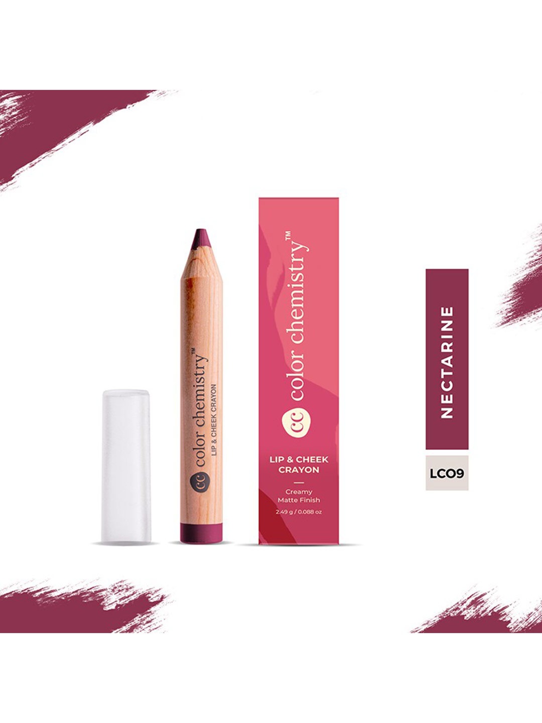 

Juicy Chemistry Creamy Matte Lip & Cheek Crayon - 2.49g - Nectarine 09, Purple