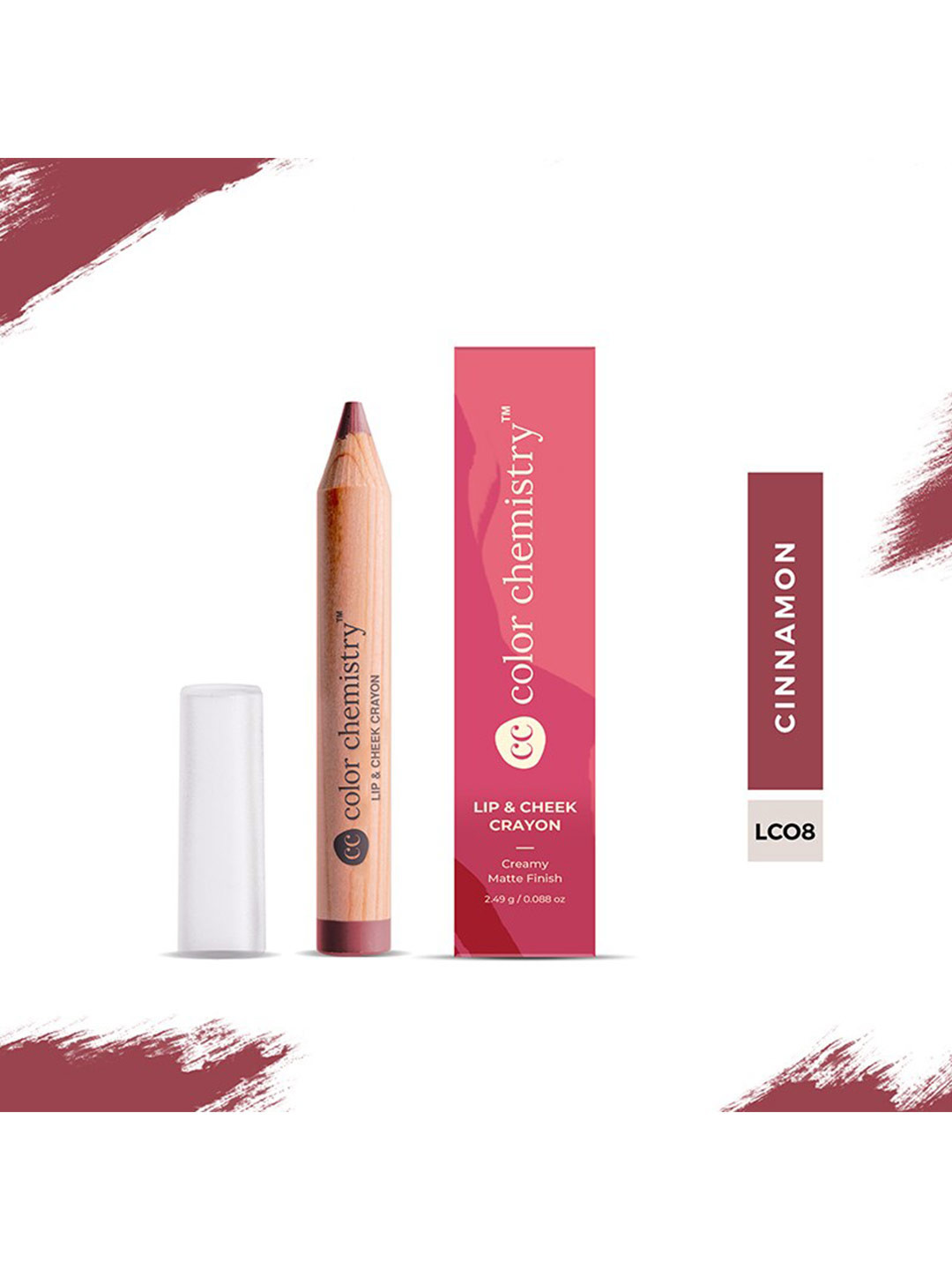 

Juicy Chemistry Creamy Matte Lip & Cheek Crayon - 2.49g - Cinnamon 08, Mauve