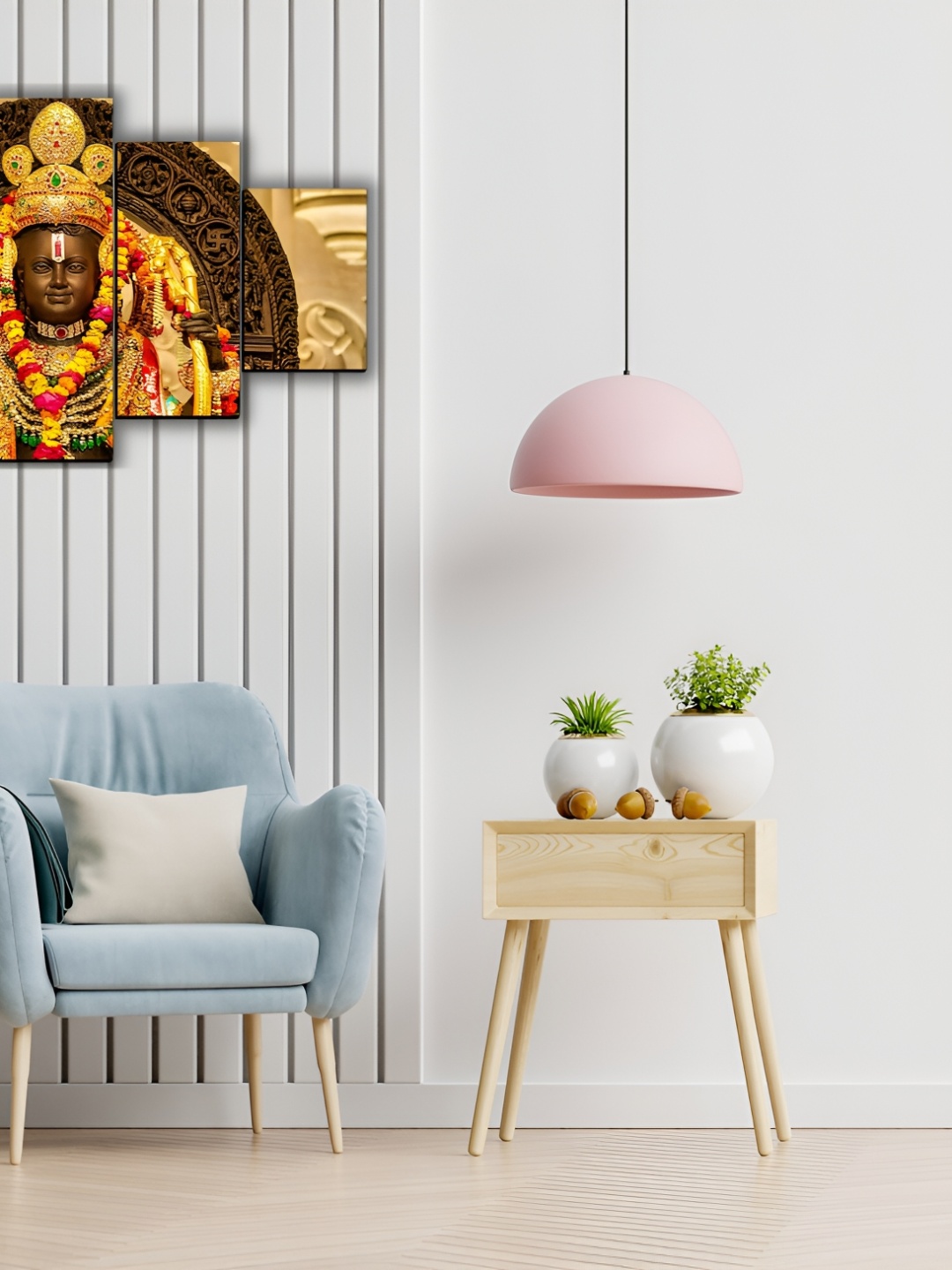 

WALLMAX Brown & Beige 5 Pieces Religious Wall Arts