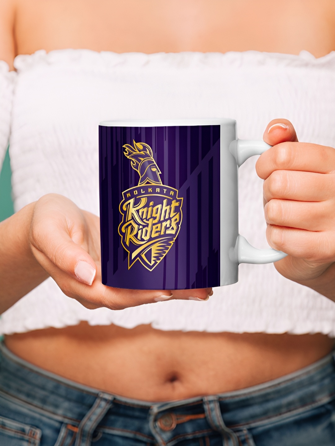 

FanCode Purple Kolkata Knight Riders Printed Ceramic Glossy Mug