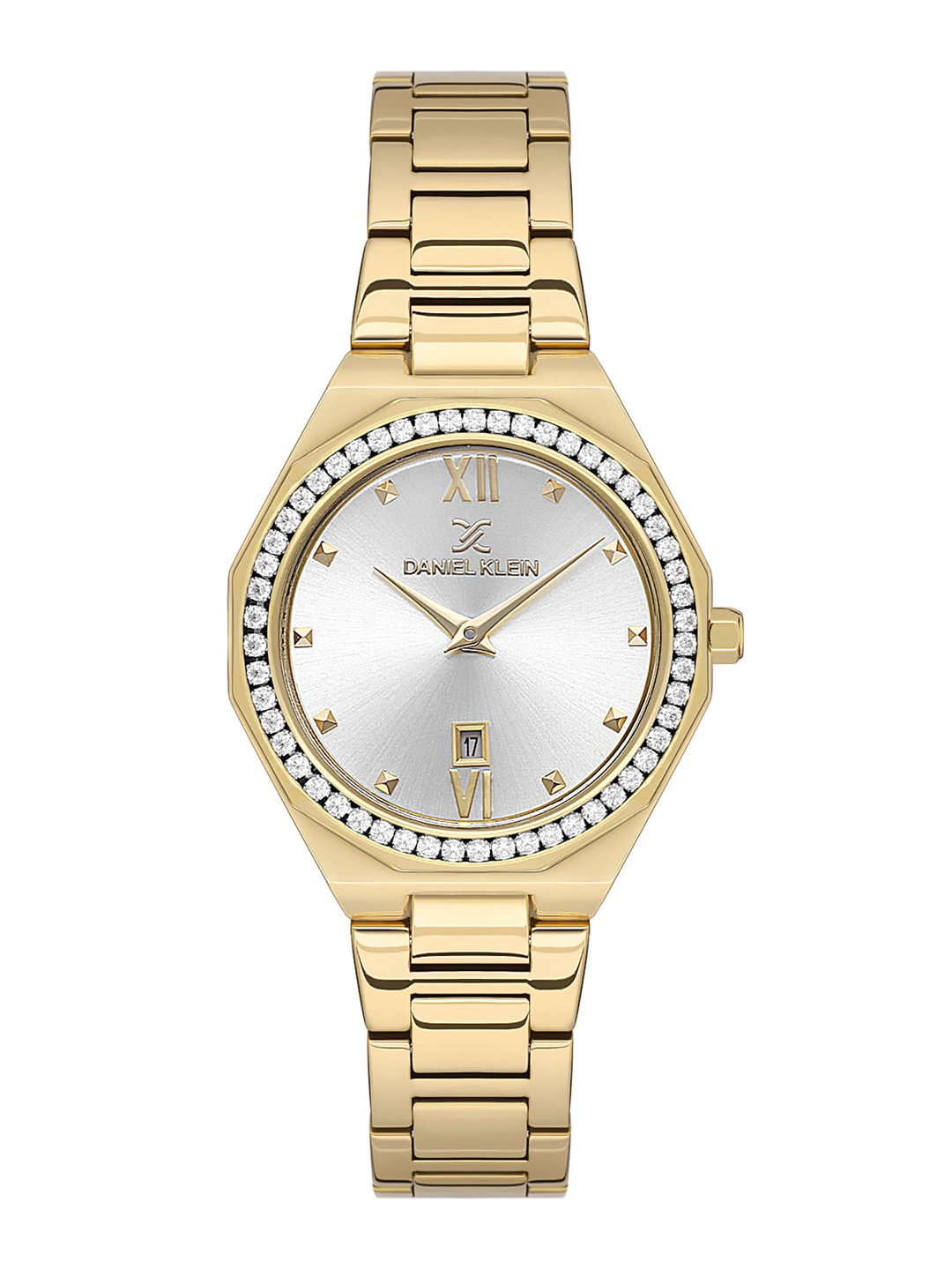 

Daniel Klein Women Embellished Bracelet Style Straps Analogue Watch DK.1.13601-4, Silver