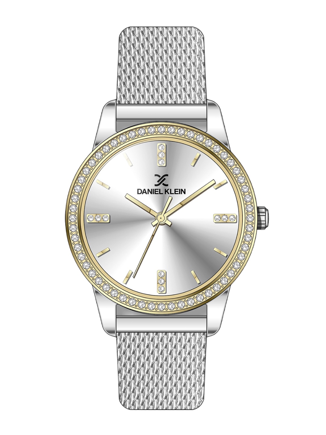 

Daniel Klein Premium Women Textured Straps Analogue Watch DK.1.13696-4, Silver