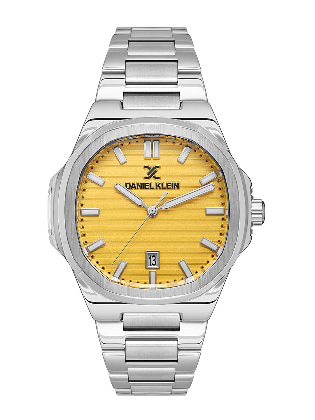 

Daniel Klein Men Patterned Bracelet Style Straps Analogue Watch DK.1.13648-5, Yellow