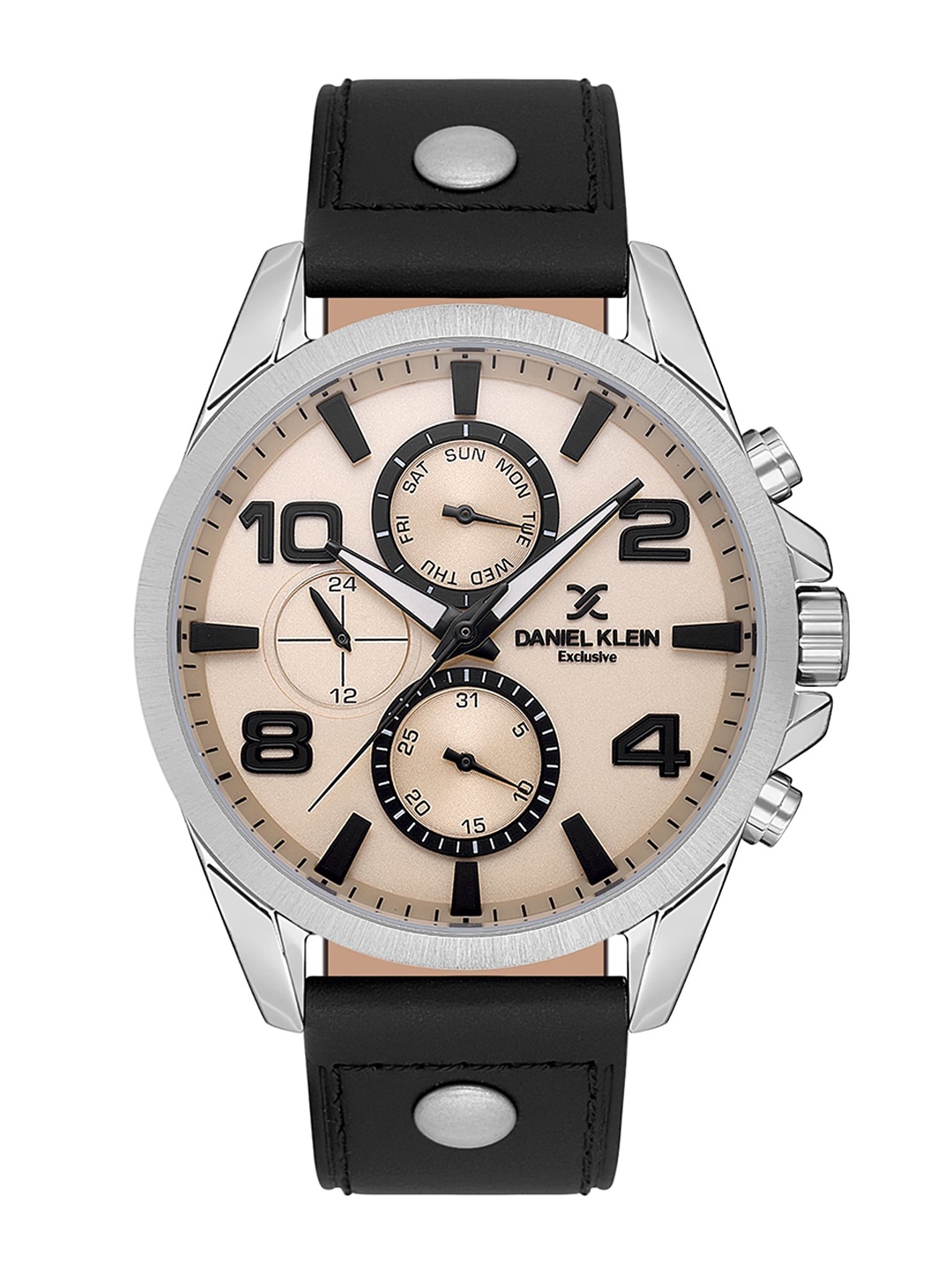 

Daniel Klein Exclusive Men Leather Straps Analogue Watch DK.1.13640-1, Beige